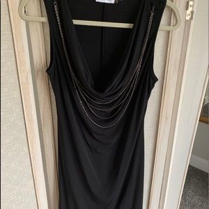 Calvin Klein sleeveless black jersey dress